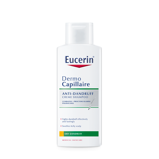 Снимка на EUCERIN/ЮСЕРИН ДЕРМОКАПИЛЕР КРЕМ-ШАМПОАН ПРОТИВ СУХ ПЪРХОТ 250 МЛ