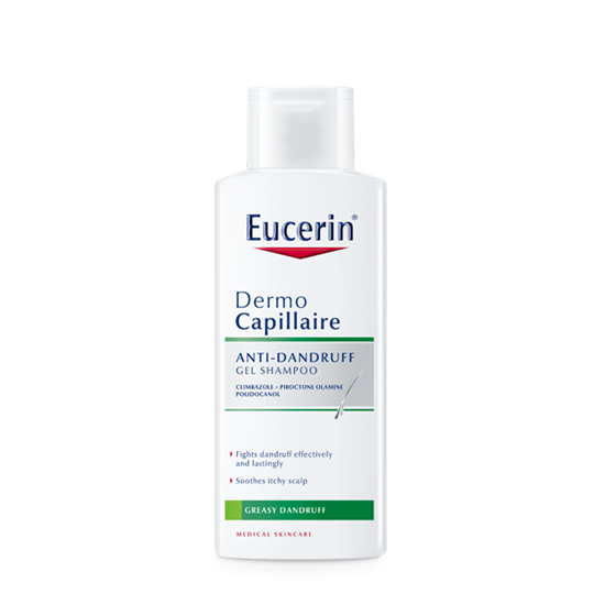 Снимка на EUCERIN/ЮСЕРИН ДЕРМОКАПИЛЕР ГЕЛ-ШАМПОАН ПРОТИВ МАЗЕН ПЪРХОТ 250 МЛ