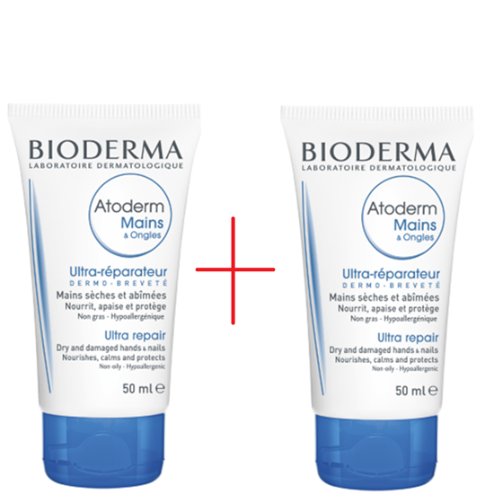 Снимка на BIODERMA/БИОДЕРМА АТОДЕРМ КРЕМ ЗА РЪЦЕ И НОКТИ 50 МЛ. 2 БРОЯ