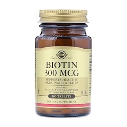 Снимка на SOLGAR/СОЛГАР BIOTIN БИОТИН 300 МКГ. ТАБЛЕТКИ X 100 БР.