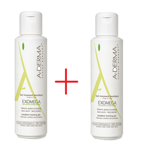 Снимка на A-DERMA EXOMEGA CONTROL ЕМОЛИЕНТЕН ПЕНЕЩ СЕ ГЕЛ ДУО ПАКЕТ 500 МЛ