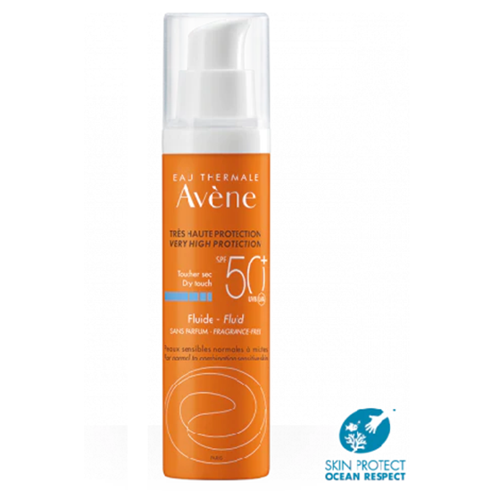 Снимка на AVENE/АВЕН СЛЪНЦЕЗАЩИТЕН ФЛУИД SPF 50+ ФЛАКОН С ПОМПА 50 МЛ.