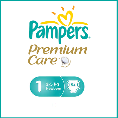 Снимка на PAMPERS PREMIUM/ПАМПЕРС ПРЕМИУМ 1 2-5 КГ. Х 52 БР.