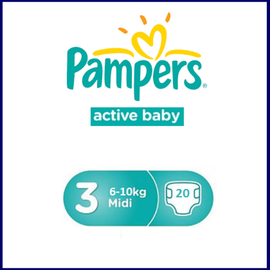 Снимка на PAMPERS/ПАМПЕРС 3 4-10 КГ. Х 20 БР.