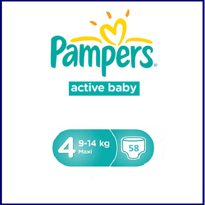 Снимка на PAMPERS/ПАМПЕРС 4 9-14 КГ. Х 58 БР.