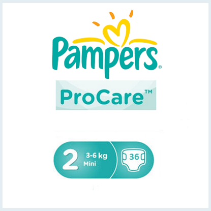 Снимка на PAMPERS PROCARE/ПАМПЕРС ПРО КЕЪР 2 3-6 КГ. Х 36 БР.