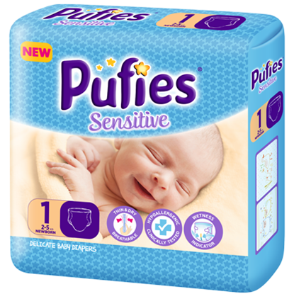 Снимка на PUFIES SENSITIVE/ПУФИС СЕНЗИТИВ 1 2-5 КГ. Х 36 БР.