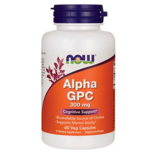 Снимка на NOW FOODS/НАУ ФУДС ALPHA GPC 300 МГ КАПСУЛИ Х 60 БР.