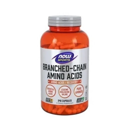 Снимка на NOW FOODS/НАУ ФУДС BRANCHED  CHAIN AMINO ACIDS 800 МГ КАПСУЛИ Х 240 БР.