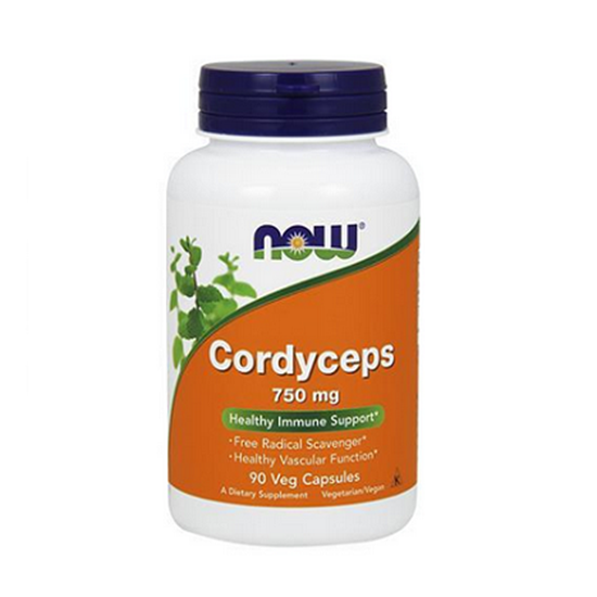 NOW FOODS/НАУ ФУДС CORDYCEPS 750 МГ. КАПСУЛИ Х 90 БР.