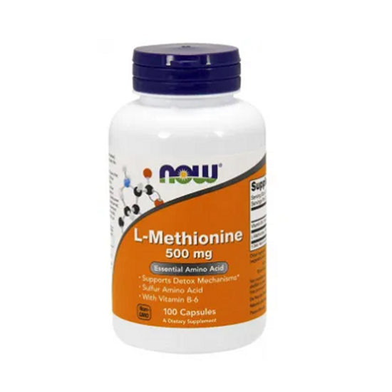 NOW FOODS/НАУ ФУДС L-METHIONINE/Л-МЕТИОНИН 500 МГ. КАПСУЛИ Х 100 БР