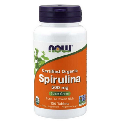 NOW FOODS/НАУ ФУДС SPIRULINA/СПИРУЛИНА 500 МГ.ТАБЛЕТКИ Х 100 БР.