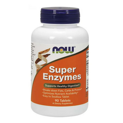 NOW FOODS/НАУ ФУДС SUPER ENZYMES/СУПЕР ЕНЗИМИ ТАБЛЕТКИ Х 90 БР.