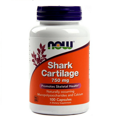 NOW FOODS/НАУ ФУДС SHARK CARTILAGE/ХРУЩЯЛ ОТ АКУЛА 750 МГ. КАПСУЛИ Х 100 БР. 