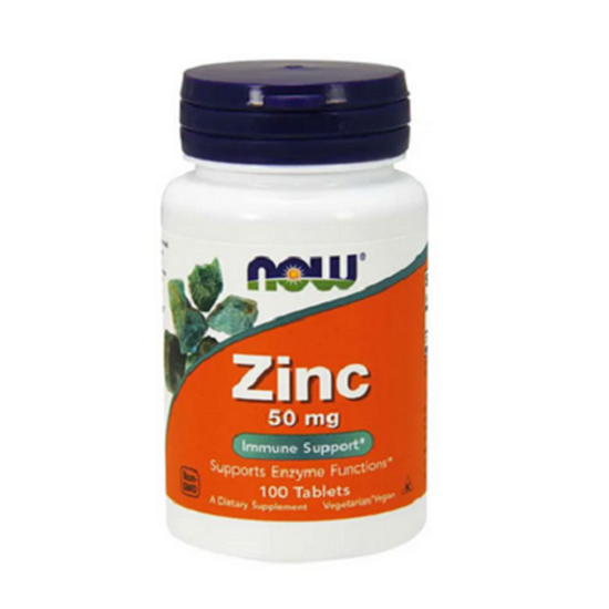 NOW FOODS/НАУ ФУДС ZINC GLUCONATE/ЦИНК ГЛЮКОНАТ 50 МГ. ТАБЛЕТКИ Х 100 БР. 