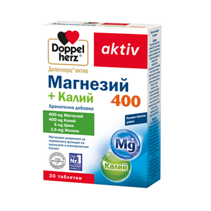 DOPPELHERZ/ДОПЕЛХЕРЦ AKTIV МАГНЕЗИЙ С КАЛИЙ ТАБЛЕТКИ Х 30 БР.