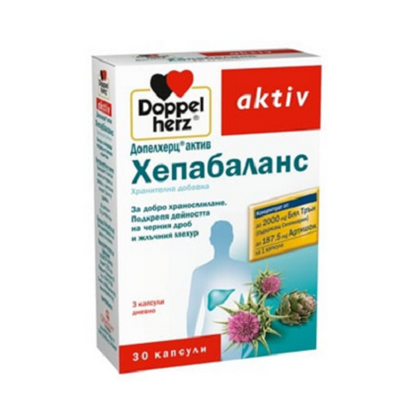 DOPPELHERZ/ДОПЕЛХЕРЦ ACTIV ХЕПАБАЛАНС ЗА ЧЕРЕН ДРОБ И ЖЛЪЧКА КАПСУЛИ Х 30 БР. 