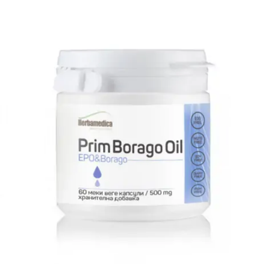 PRIM BORAGO OIL/ПРИМОЙЛ БОРАГО 500 МГ. КАПСУЛИ Х 60 БР.