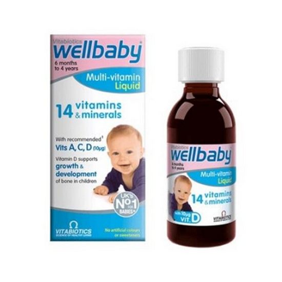 WELLBABY/УЕЛБЕЙБИ МУЛТИВИТАМИНЕН СИРОП ЗА ДЕЦА И БЕБЕТА НАД 6 МЕСЕЦА 150 МЛ.