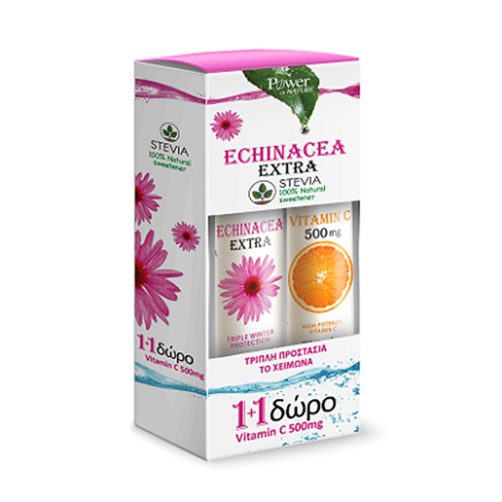 ECHINACEA EXTRA 24s Stevia ET + GIFT VITAMIN C 500mg 20s ET