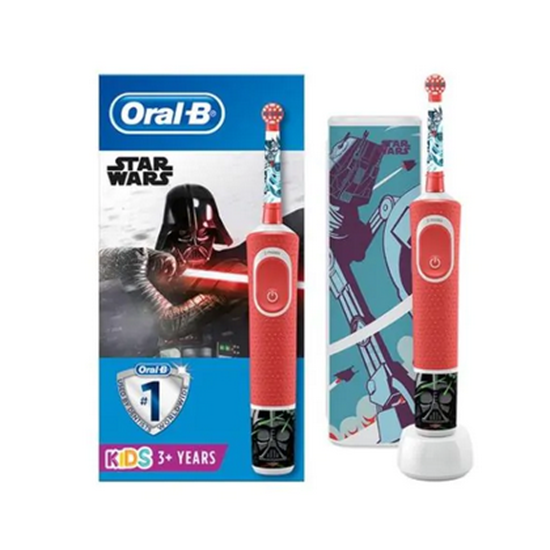 ORAL-B КОМПЛЕКТ STAR WARS ЕЛЕКТРИЧЕСКА ЧЕТКА ЗА ЗЪБИ ЗА ДЕТЕ 3+ ГОД. С ПОДАРЪК КАЛЪФ