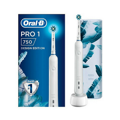 ORAL-B КОМПЛЕКТ PRO 750 ЕЛЕКТРИЧЕСКА ЧЕТКА ЗА ЗЪБИ С ПОДАРЪК КАЛЪФ