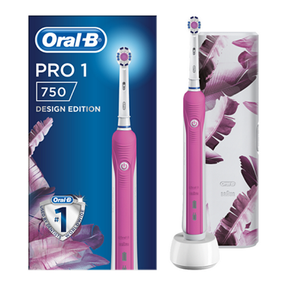 ORAL-B КОМПЛЕКТ PRO 750 ЕЛЕКТРИЧЕСКА ЧЕТКА ЗА ЗЪБИ С ПОДАРЪК КАЛЪФ 