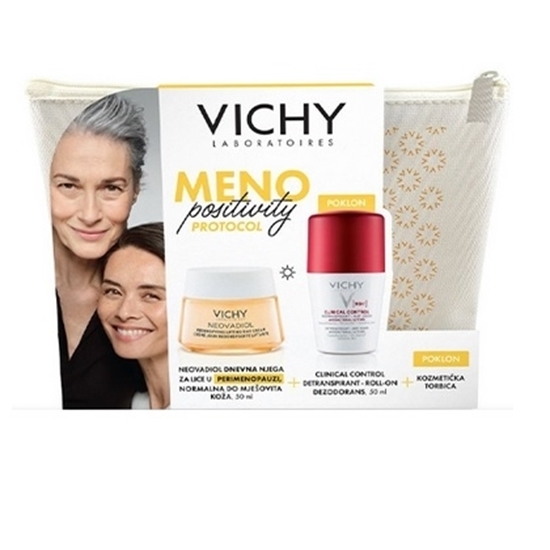 Снимка на VICHY/ВИШИ ПОДАРЪЧЕН НЕСЕСЕР MENOPOSITIVITY НОЩЕН КРЕМ ПЕРИМЕНОПАУЗА 50 МЛ. + CLINICAL CONTROL РОЛ ОН 50 МЛ. 