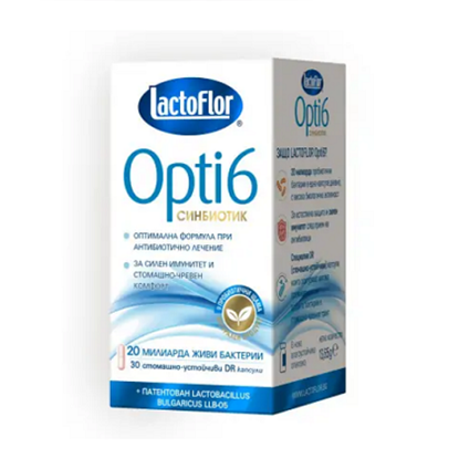 LACTOFLOR/ЛАКТОФЛОР OPTI6 КАПСУЛИ Х 30 БР.