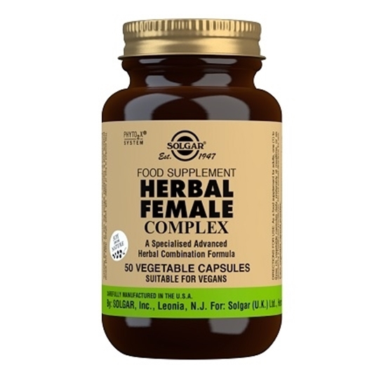 Снимка на SOLGAR/СОЛГАР HERBAL FEMALE COMPLEX БИЛКОВ КОМПЛЕКС ЗА ЖЕНИ КАПСУЛИ Х 50 БР.