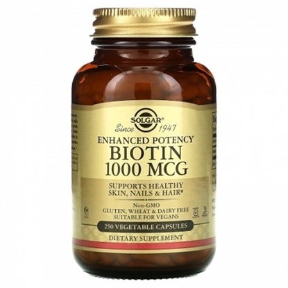 Снимка на SOLGAR/СОЛГАР BIOTIN БИОТИН 1000 МКГ. КАПСУЛИ Х 50 БР.