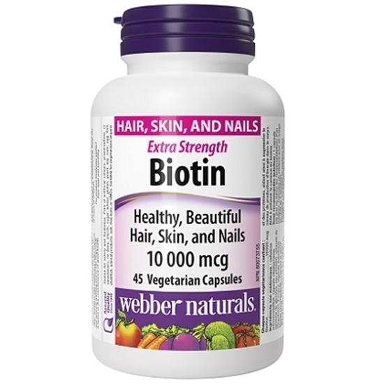 Снимка на BIOTIN/БИОТИН 10000 MCG ЗА КОСА, КОЖА И НОКТИ КАПСУЛИ Х 45 БР.