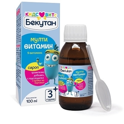 Снимка на ALKALOID/АЛКАЛОИД БЕКУТАН KIDS VITS МУЛТИВИТАМИН СИРОП 100 МЛ