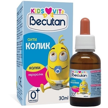 Снимка на ALKALOID/АЛКАЛОИД БЕКУТАН KIDS VITS АНТИ-КОЛИК КАПКИ 30 МЛ