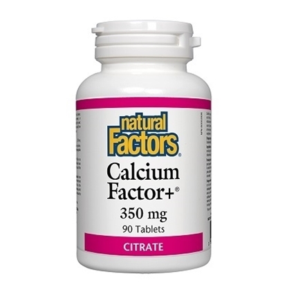 Снимка на NATURAL FACTORS CALCIUM FACTOR+/КАЛЦИЙ ФАКТОР+ 350 МГ ТАБЛЕТКИ Х 90 БР.