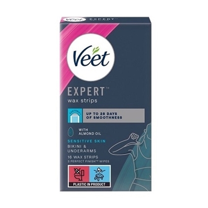 Снимка на VEET EXPERT/ВЕЕТ ВОСЪЧНИ ЛЕНТИ ЗА БИКИНИ ЛИНИЯ И ПОДМИШНИЦИ ЗА ЧУВСТВИТЕЛНА КОЖА 16 БР.