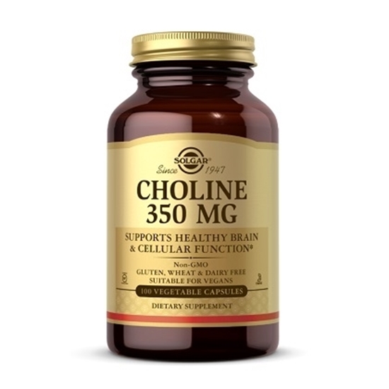 Снимка на SOLGAR CHOLINE/СОЛГАР ХОЛИН 350 МГ КАПСУЛИ Х 100 БР.