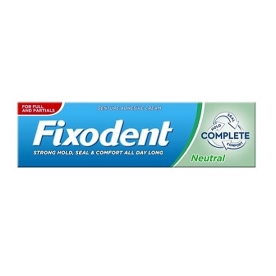 Снимка на FIXODENT COMPLETE NEUTRAL/ФИКСОДЕНТ КЪМПЛИЙТ НЕУТРАЛ ФИКСИРАЩ КРЕМ ЗА ПРОТЕЗИ 47 Г