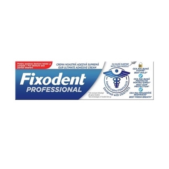 Снимка на FIXODENT PROFESSIONAL/ФИКСОДЕНТ ПРОФЕШЪНЪЛ ФИКСИРАЩ КРЕМ ЗА ПРОТЕЗИ 40 Г