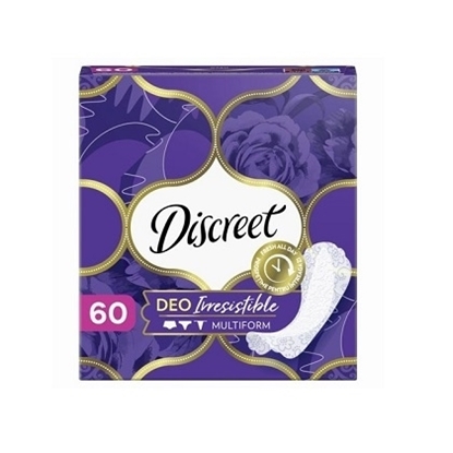 Снимка на DISCREET DEO IRRESISTIBLE/ДИСКРИЙТ ЕЖЕДНЕВНИ ДАМСКИ ПРЕВРЪЗКИ ЧЕРНИ Х 60 БР.