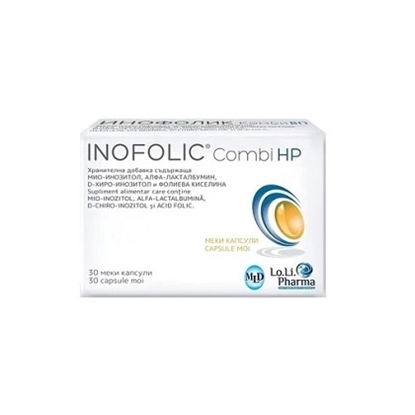 Снимка на INOFOLIC COMBI HP/ИНОФОЛИК КОМБИ ЕЙЧ ПИ КАПСУЛИ Х 30 БР.