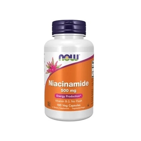 Снимка на NOW FOODS NIACINAMIDE/НИАЦИНАМИД 500 МГ КАПСУЛИ Х 100 БР.