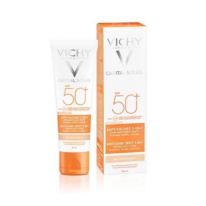 Снимка на VICHY/ВИШИ CAPITAL SOLEIL ТОНИРАН КРЕМ SPF 50+ СРЕЩУ ПИГМЕНТНИ ПЕТНА 3-В-1 50 МЛ.