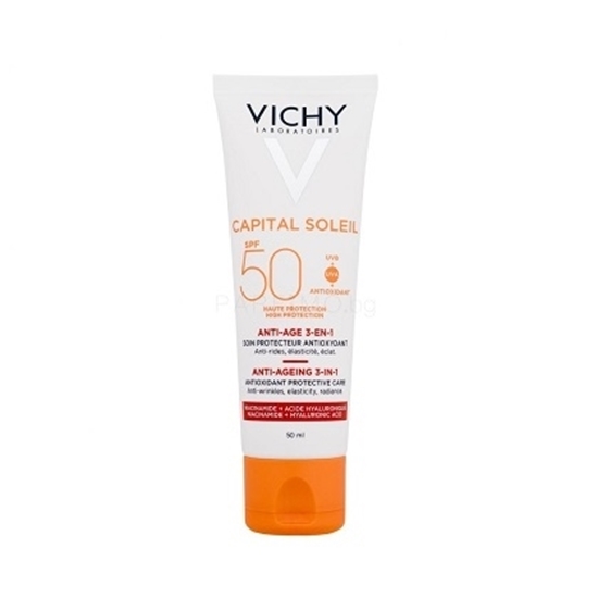 Снимка на VICHY CAPITAL SOLEIL SPF50 ANTI-AGE 3-В-1 ФЛУИД 50 МЛ