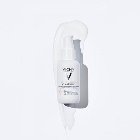 Снимка на VICHY CAPITAL SOLEIL SPF50+ UV-AGE ФЛУИД ПРОТИВ ПОЯВА НА ПРИЗНАЦИ НА ФОТОСТАРЕЕНЕ 40 МЛ