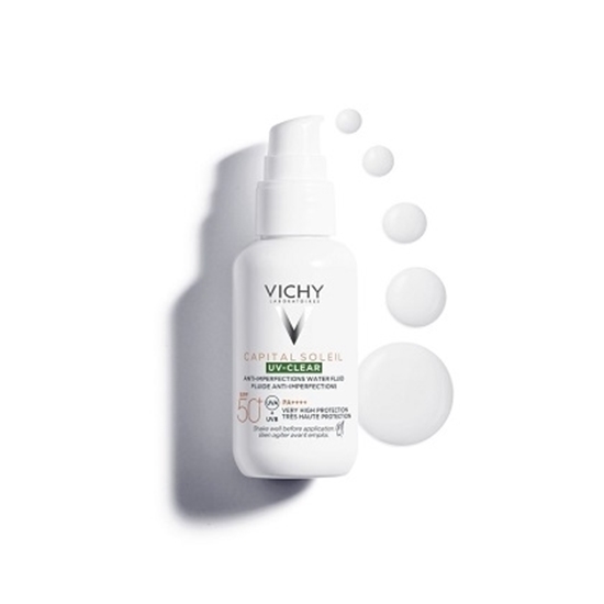 Снимка на VICHY CAPITAL SOLEIL SPF50+ UV-CLEAR ФЛУИД ПРОТИВ НЕСЪВЪРШЕНСТВА 40 МЛ