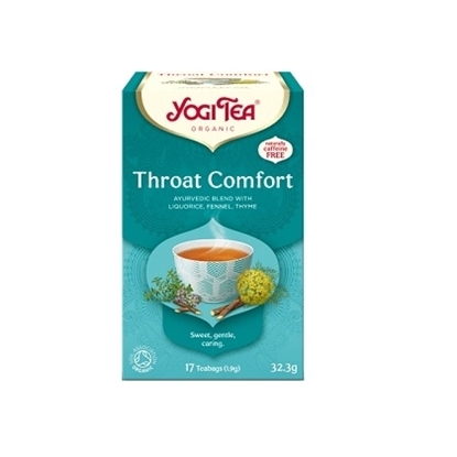 Снимка на YOGI TEA/ЙОГИ ТИЙ THROAT COMFORT БИО АЮРВЕДИЧЕН ЧАЙ Х 17 БР.