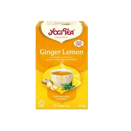 Снимка на YOGI TEA/ЙОГИ ТИЙ GINGER LEMON БИО АЮРВЕДИЧЕН ЧАЙ Х 17 БР.