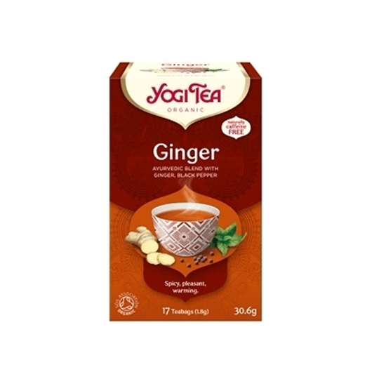 Снимка на YOGI TEA/ЙОГИ ТИЙ GINGER БИО АЮРВЕДИЧЕН ЧАЙ Х 17 БР.