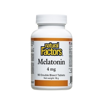 Снимка на NATURAL FACTORS МЕЛАТОНИН 4 МГ ТАБЛЕТКИ Х 90 БР